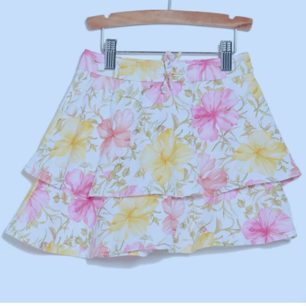 Hurley x LoveShackFancy XLarge Girls 16 Skirt Ruffle Hawaiian Flowerbed NWT